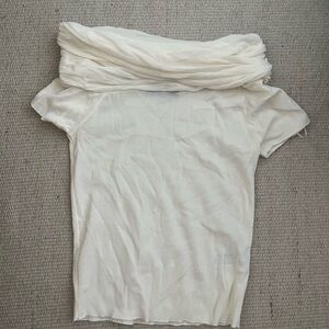 Elegant White Off-Shoulder Women's Top